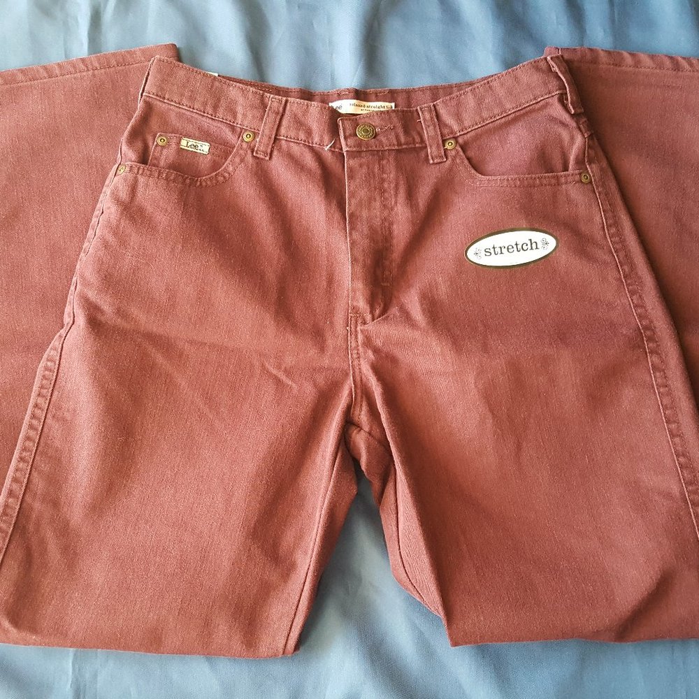 NWT Lee Relax Straight Women Pants Petite 8